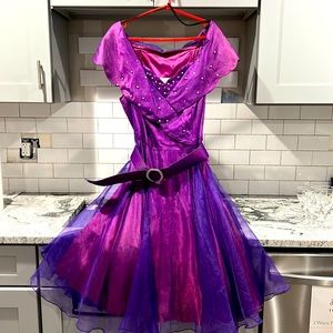 Purple Chiffon cocktail dress